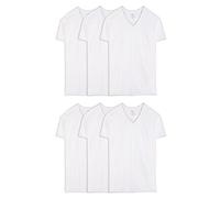 Fruit of the Loom Lot de 12 t-Shirts à col en V pour Homme, Tall Man - Blanc - Lot de 6, XXL