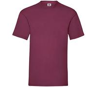 Fruit of the Loom Mens Valueweight Ras De Cou, T-Shirt Manche Courte, Pas Col en V - Bordeaux, XL