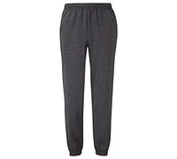 Fruit of the Loom Pantalon de survêtement en polaire à revers élastiques avec poches pour homme, coupe décontractée, respirant, coupe-vent, XXL