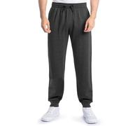 Fruit of The Loom Pantalon de survêtement Eversoft en Polaire pour Homme, Noir chiné, 4XL