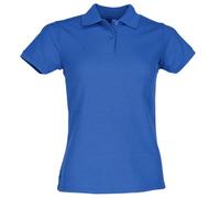 Fruit of the Loom Polo à manches courtes pour femme 65 % polyester/35 % coton - Bleu - Medium