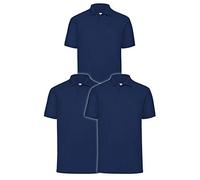Fruit of The Loom Polo pour Homme 63-402-0, Bleu foncé, XXL (Lot de 3)
