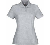 Fruit of the Loom - Polo - Uni - Col polo - Manches courtes - Femme - Gris - Small
