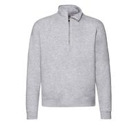 Fruit of the Loom Sweatshirt à Col Zippé Coton Mélangé Jersey 1/4 Zip