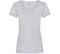 Fruit of the Loom - T-Shirt à Manches Courtes - Femme (XS) (Gris chiné)