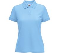 Fruite of the Loom Polo piqué pour femme Coupe 65/35 Taille XS Bleu pastel, bleu ciel, XS