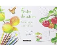 Fruits printaniers coloriages anti-stress 32 cartes postales