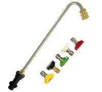Frunimall Outils de nettoyage de gouttière pour Karcher K2 K3 K4 K5 K6 K7, lance d'extension de gouttière avec 5 buses de pulvérisation pour nettoyeur haute pression, balai à eau, nettoyeur de châssis