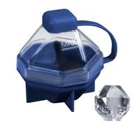 Fruusv Bac Glaçons - Moule Bloc Glace, Presse Facettée Réutilisable | Moule Glaçons - Bac pour Bloc de Glace | Facetté avec Système de Presse Réutilisable