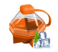 Fruusv Bac Glaçons - Moule Bloc Glace, Presse Facettée Réutilisable | Moule Glaçons - Bac pour Bloc de Glace | Facetté avec Système de Presse Réutilisable