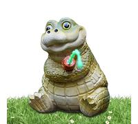 Fruusv Figurine de crocodile mignonne mini alligator en résine