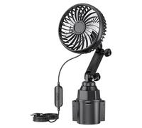 Fruusv Ventilateur de voiture portable,Ventilateur Électrique Monotête pour Porte-Gobelet - Outil de refroidissement véhicule | pour Auto Camion Berline SUV Camping Voyage Routier Conduite