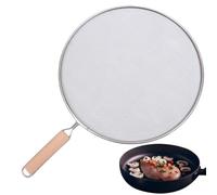 Frying Pan Splatter Screen Grease Splash Guard with Handle Kitchen | Anti-splash Frying Screen Helps Shield Against Hot Grease While Cooking And Provides Convenient Coverage For Pans