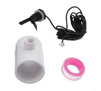 FS-320 Interrupteur de débit avec T, capteur de débit d'eau pour systèmes de sel de piscine, interface 1/2 NPT, 24 V DC, protection IP65, câble de 4,5 m, moniteur de type déflecteur pour eau, huile