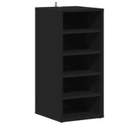 fsahslih Armoire à chaussures noire - 31,5 x 35 x 70 cm - En bois - 5 | Organiseur à chaussures compact en bois robuste pour couloir et chambre à coucher, peut être utilisé de manière flexible