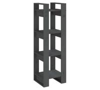fsahslih Bibliothèque séparateur de pièce en bois massif de pin gris 41 x | Étagère ouverte en pin massif gris pour salon et bureau avec un bel aspect des deux côtés.