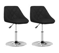 fsahslih Lot de 2 chaises de salle à manger pivotantes réglables en hauteur | Siège flexible pivotant à 360 degrés avec vérin à gaz pour cuisine et bar, base stable en acier chromé.