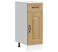 fsahslih Meuble bas de cuisine en chêne Kalmar Artisan 30 x 46 x 81,5 cm | Meuble bas compact pour les petites lignes de cuisine, offre un espace de rangement stable en bois avec pieds réglables en