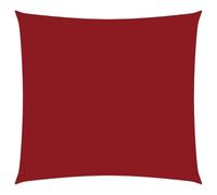 fsahslih Voile d'ombrage carré en tissu Oxford rouge 4 x 4 m | Ombrage robuste en tissu PU pour jardin, terrasse et balcon. Protection UV et fixation facile.