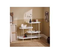 SoBuy Table console FSB89-W, 4 niveaux, cadre en métal, 120x40x86 cm, blanc