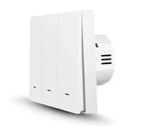 FSMUCFY Interrupteur Connecté WiFi, Interrupteur Mural à Grande Bascule, Installation Avec ou Sans Fil Neutre, Compatible avec Alexa/Google Home/Application Smart Life (Tuya WiFi 3Gang-Weiß)