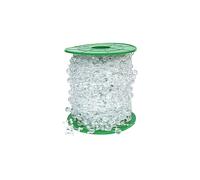 FSSTUD Guirlande de perles transparentes de 60 mètres de long brins de perles décoratives de Noël Guirlandes de perles de Noël Chaîne de perles artisanales Perles de cristal Rouleau de ficelle