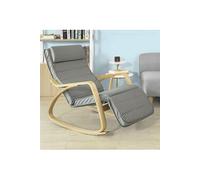 FST16-DG Fauteuil à Bascule avec Repose-Pied Rocking Chair Fauteuil Relax