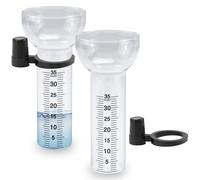 FSWWSF Pluviomètre en verre 2 pièces 35 mm | Pluviomètre en verre de rechange avec support, compteur d'eau de pluie pour jardin, mesure de l'eau de pluie