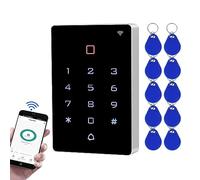 FTes RFKits Tuya Télécommande d'accès IP68, Étanche à l'eau,Clavier Tactile avec Rétroéclairage, 2000 Utilisateurs, Compatible WG26/34+10 Porte-clés 13,56 MHz