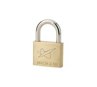 FTH - Cadenas FTH MH2 orps en laiton monobloc et anse en acier cémenté, base de 55mm, 2 clés crantée en acier