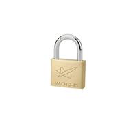 FTH - Cadenas MH2 orps en laiton monobloc et anse en acier cémenté, base de 45mm, 2 clés crantée en acier