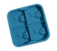 Ftreezer Bac à glaçons en silicone avec 4 cavités pour whisky, cocktail, gelée, chocolat, fête, plage, vacances et célébrations, 15 x 15 x 3 cm