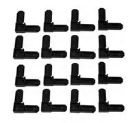 FTVOGUE 16 Pièces Coin de Cadre D'écran en Plastique ABS 5/16x3/4 Pouces Remplacement D'Angle de Cadre D'écran de Fenêtre avec Conception à Angle Droit de 90 Degrés pour Portes de (BLACK)