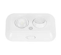 FTVOGUE 2 LED Détecteur de Mouvement Lumière, sans Fil Détection PIR | Lampe de nuit à piles, allumage automatique dans l\'obscurité, 2 puces LED lumineuses, adhésif décollable