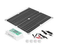 FTVOGUE 40W Monocrystalline Flexible Solar Panel avec 40A Charge Controller | Kit de chargement à double port USB, sortie 18 V, laminée ETFE, pour camping-car, camping marin, sauvegarde hors réseau