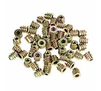 FTVOGUE 50pcs M4 * 8mm en alliage de Zinc Insert Fileté Écrous À Visser intérieur hexagone Écrous Boulon Fixation Connecteur pour Insert En Bois