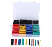 FTVOGUE 530 Pièces Ensemble de Gaines Thermorétractables 5 Couleurs 12 Tailles Kit de Gaines Thermorétractables en Polyoléfine avec Boîte en Plastique Gratuite pour la Protection