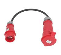 FTVOGUE Adaptateur CEE Extérieur ABS 5 Broches CEE 32 A à 16 A IP44 74 Cm pour Chantiers de Construction Extérieurs, Camping, Jardin, Connexion électrique