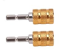 FTVOGUE Adaptateur de Foret à Tige Hexagonale en Acier à Haute Teneur en Carbone, Tige d'extension Magnétique Autobloquante de 6 Mm pour les Espaces Restreints, l'installation de Réparation et