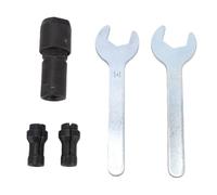 FTVOGUE Adaptateur de Meuleuse D'angle vers Meuleuse Droite, Kit de Conversion de Mandrin de 3 Mm à 6 Mm avec Construction en Acier au Carbone, pour les Tâches de Meulage, de