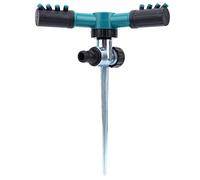 FTVOGUE Arroseur de Jardin, Arroseur de Pelouse Rotatif en ABS et Alliage de Zinc, Arrosage à 360 Degrés avec 12 Buses, Fixation par Broche et Double Interface pour l'Arrosage de la Pelouse du Jardin