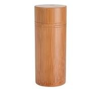 FTVOGUE Bocal à thé en Bambou Naturel avec Couvercle Hermétique, Idéal pour Ranger le café, les épices, les Noix et Organiser Votre garde-manger. (Barre droite moyenne)