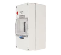 FTVOGUE Boîte de Disjoncteur Extérieure, Boîte de Protection de Distribution PC ABS IP66, Boîtier 4 Voies, étanche pour Stations de Recharge de Voiture Solaire