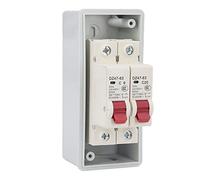 FTVOGUE Boîte de Distribution d'énergie ABS PC Boîte Extérieure C6 C20 IP65 Accessoires de Commutation avec Interrupteur Interne Stable Installation Facile Boîtier Ignifuge pour Bureaux Garages