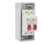 FTVOGUE Boîte de Distribution d'énergie ABS PC Boîte Extérieure C6 C20 IP65 Accessoires de Commutation avec Interrupteur Interne Stable Installation Facile Boîtier Ignifuge pour Bureaux Garages