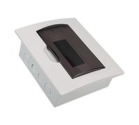 FTVOGUE Boîte de Distribution d'énergie, Jonction de Disjoncteur à Couvercle Transparent en PC, Boîte électrique Intérieure à 10 Voies, Coque en Acier Inoxydable, Conception de Rail DIN, pour le