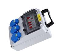 FTVOGUE Boîte de Prise de Courant Industrielle, Boîte de Distribution Extérieure PC avec Disjoncteur de Type A, Ignifuge Résistant aux Chocs IP44 à IP67, 260 X 170 X 140 Mm pour Usine de Chantier de
