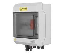 FTVOGUE Boîtier de Combinaison Photovoltaïque en Polycarbonate ABS 1000 V 32 A IP66 avec Fusible 15 A, Interrupteur 16 et Couvercle Transparent pour Systèmes Solaires de Camping-Car, Utilisation en