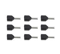 FTVOGUE Borne à Double Virole Isolée 2x16 AWG 1,5 mm² Extrémités de Fil en Cuivre PVC Connecteur à Sertir Embouts à Double Fil avec Entrée en Entonnoir pour Borne sur Rail Din