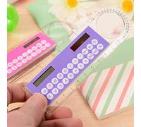 FTVOGUE Calculatrice Règle Mini 10cm, Solaire Portable, pour école